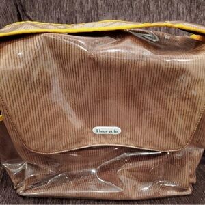 Fleurville Brown Diaper Bag with orange Trim
